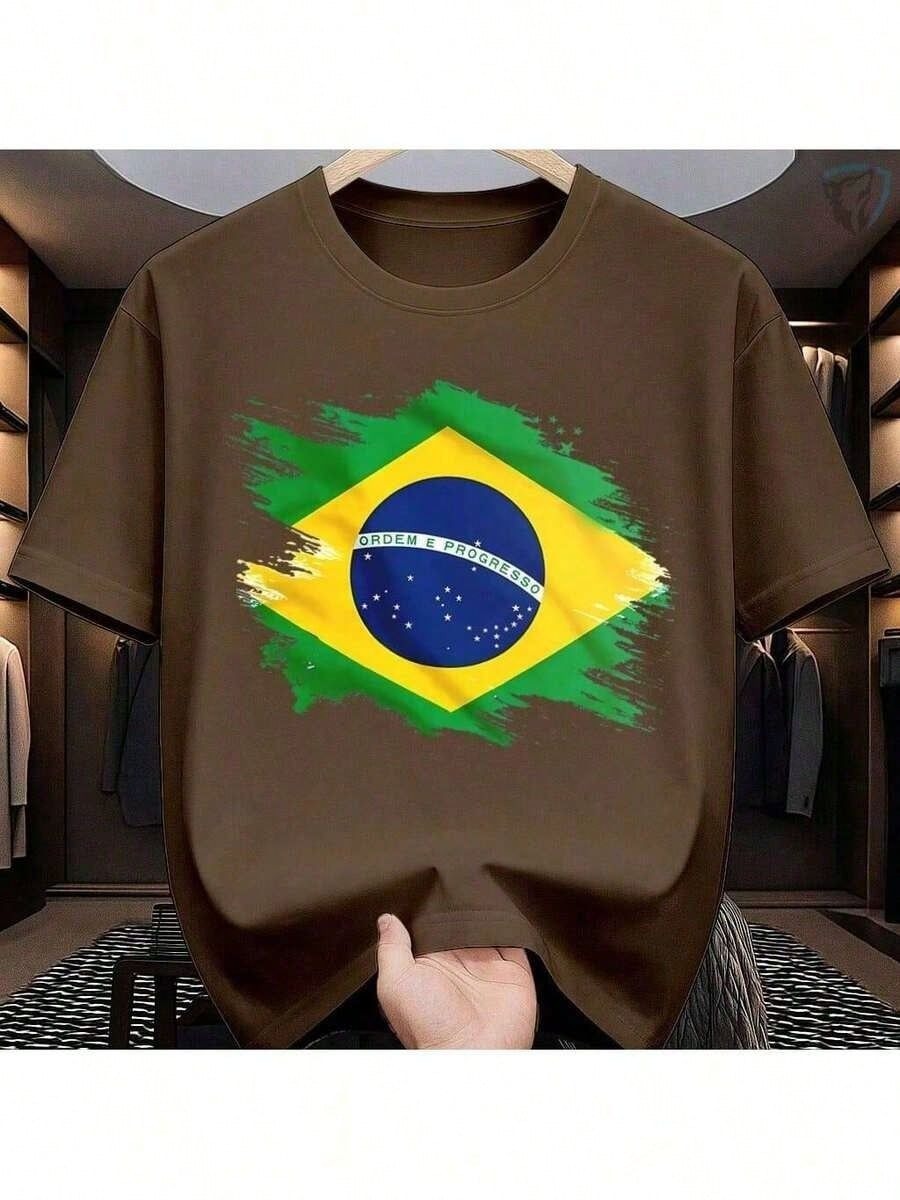 Camiseta Masculina Estampada Brasil