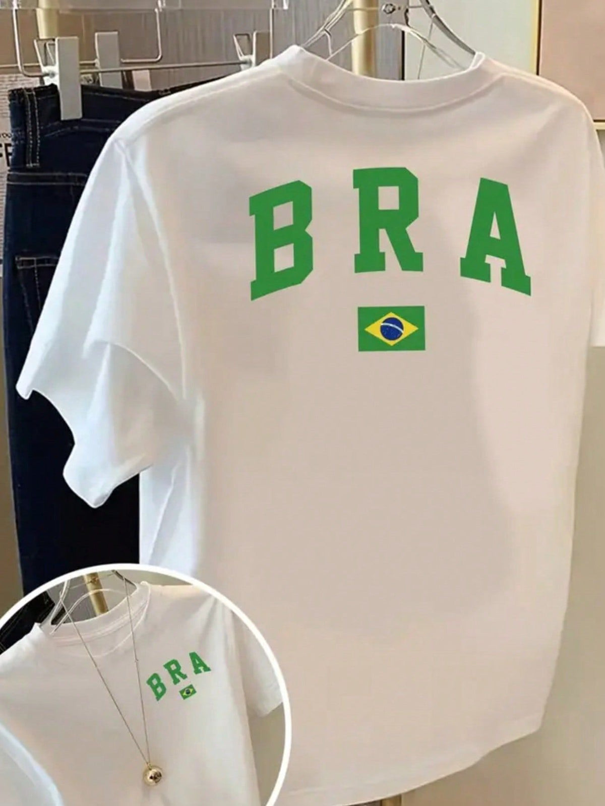 Camiseta Casual Bandeira do Brasil